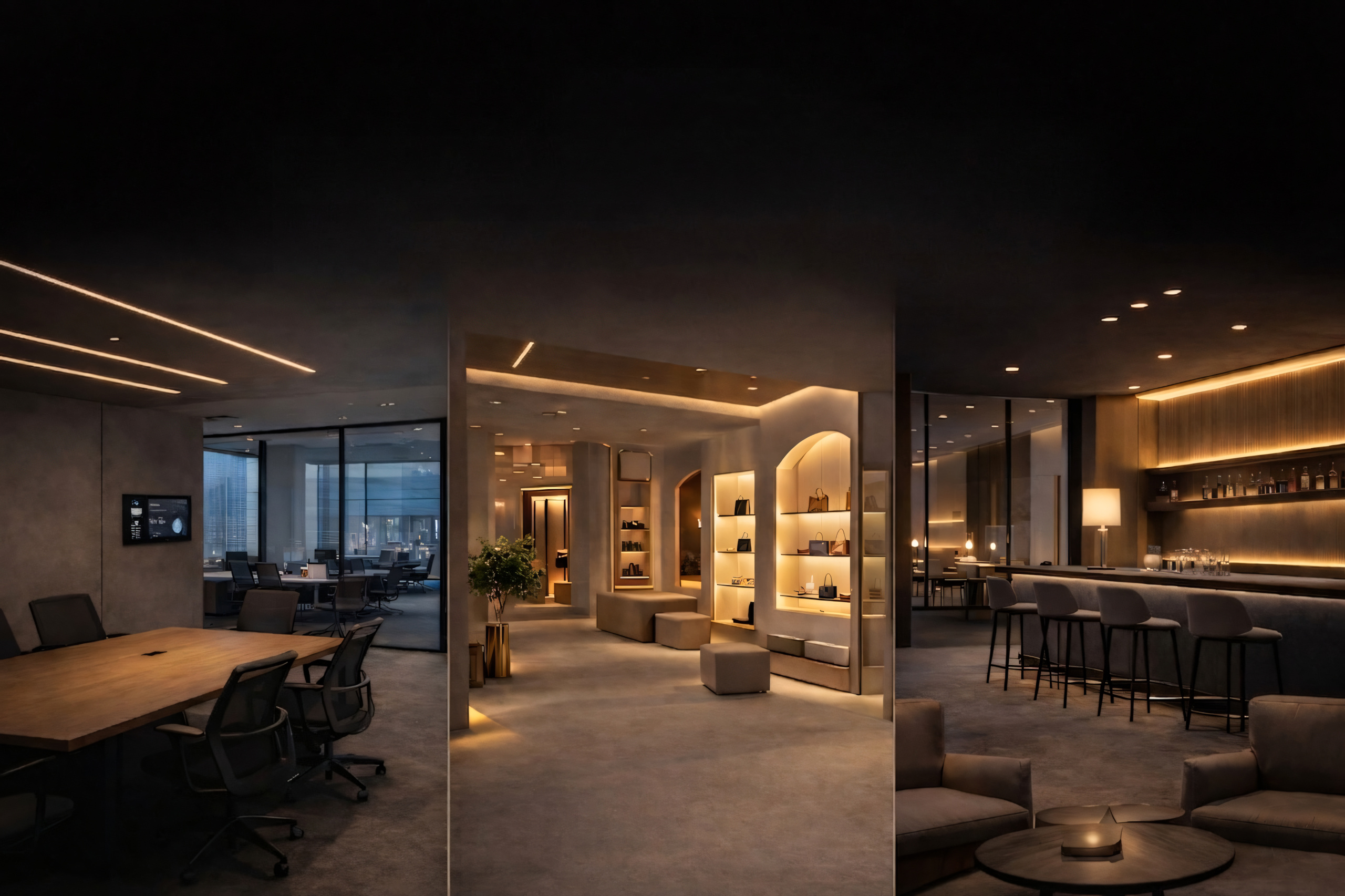 commercial lighting design offices retail hospitality